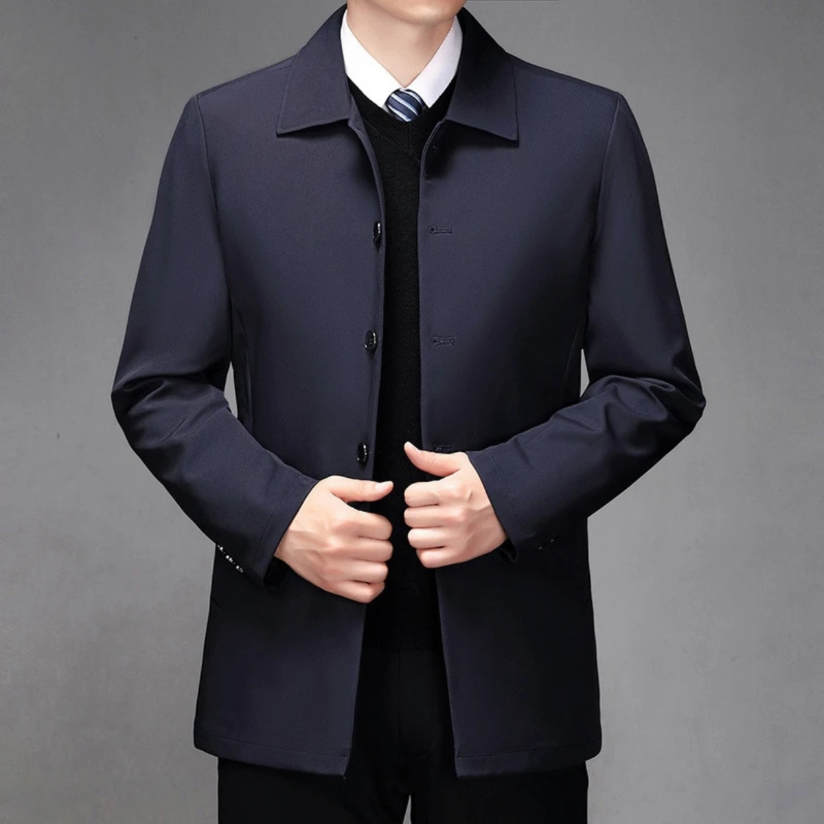 The Alden Men's Smart Casual Lightweight Button Jacket