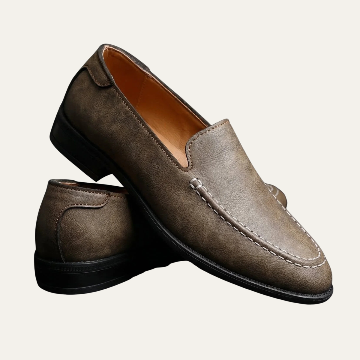 The Galveston Men's Lightweight Slip On Leather Loafers
