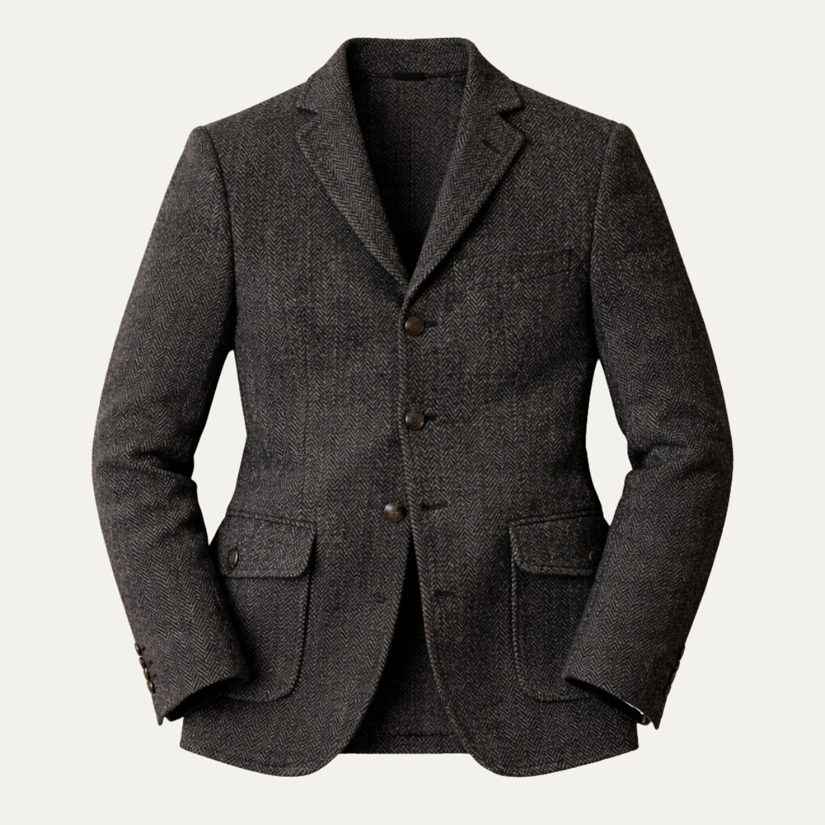 The Siena Men’s Single Breasted Fishbone Tweed Blazer Jacket