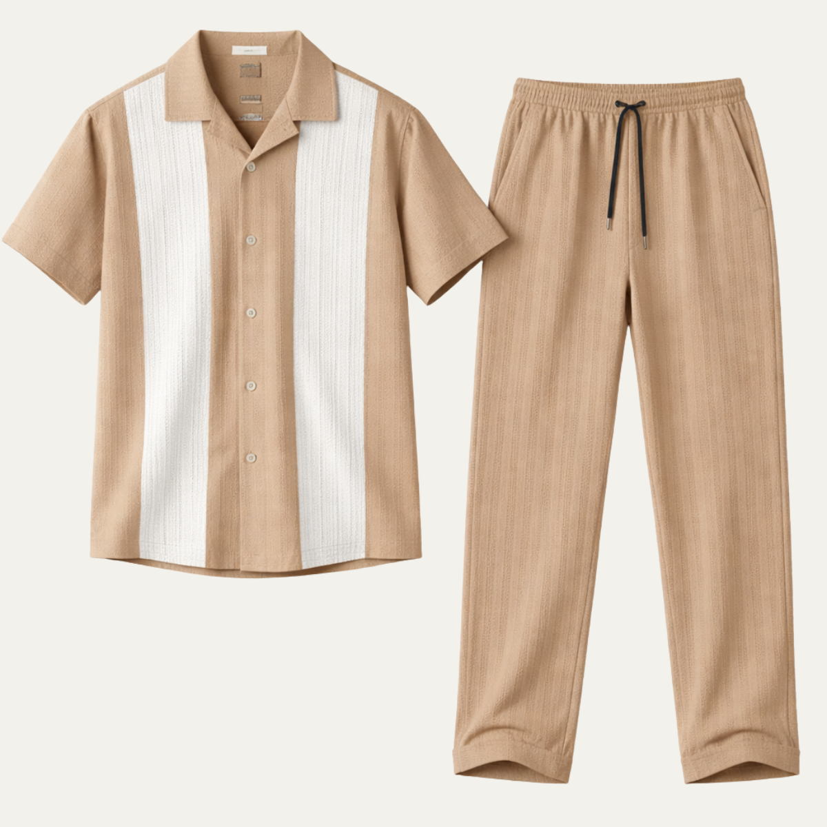 The Chianti Men’s Trendy Striped 2 Piece Outfit Set – Shirt and Pants