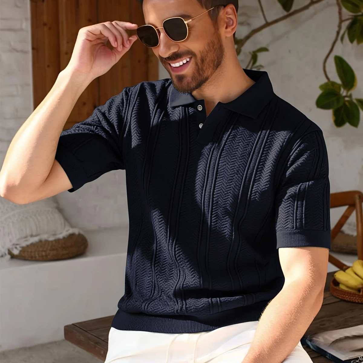 The Brookline Men's Smart Knit Polo Shirt