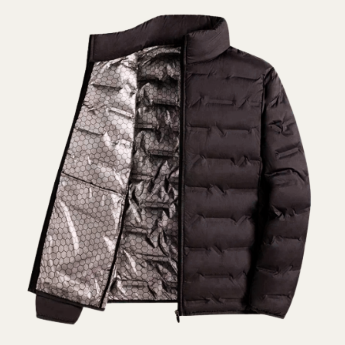 The Fairfax Men’s Heated Down Jacket – Winter Ski Jacket with Thermal Lining – Black