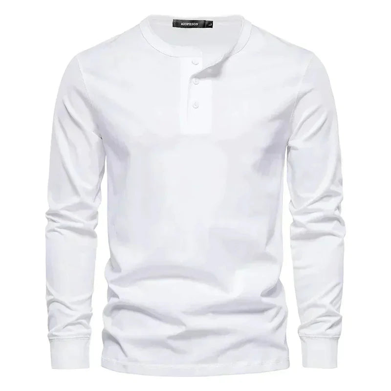 The Venice Men's Casual Button Neck Cotton Tee