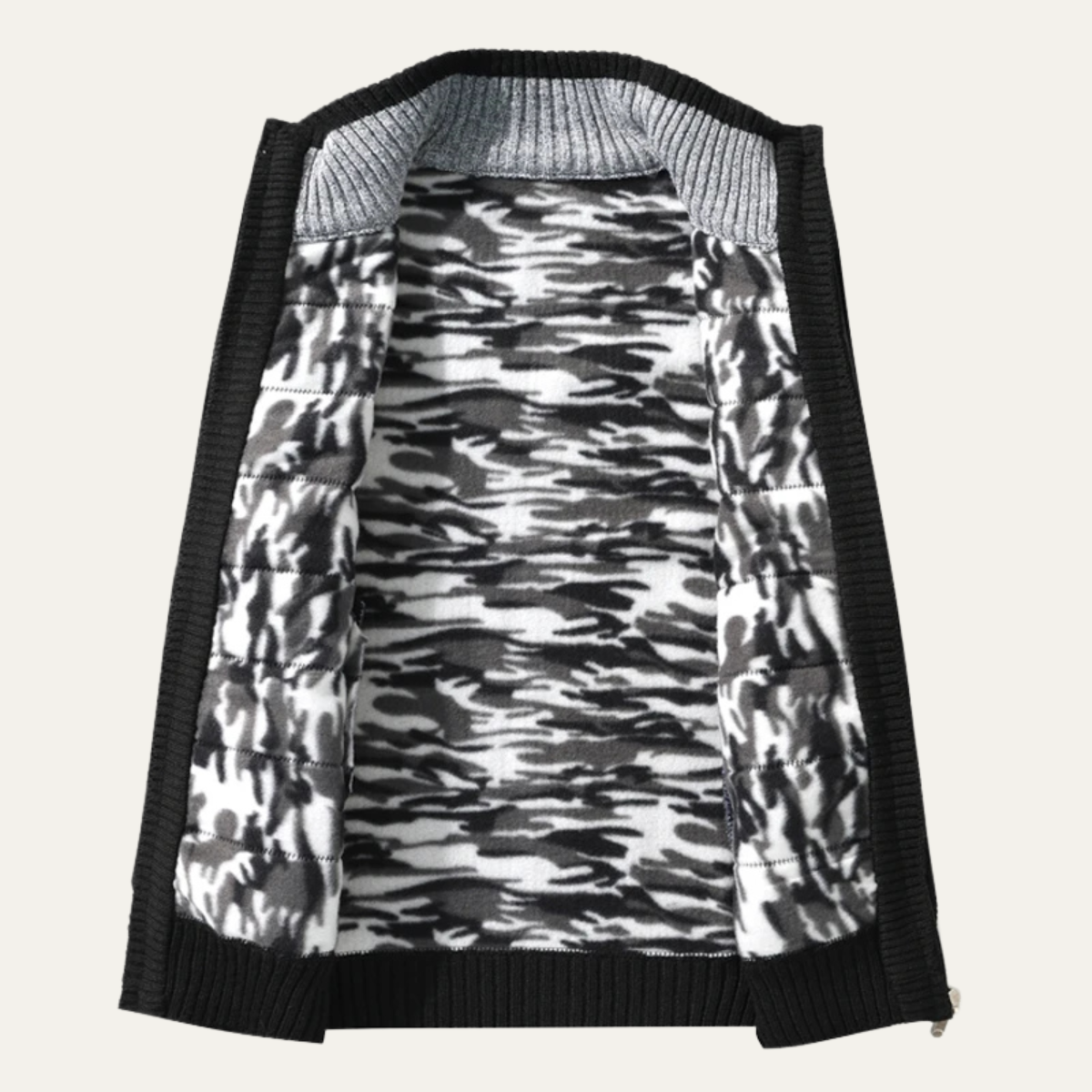 The Caserta Men’s Warm Winter Zip Up Quilted Knit Puffer Jacket