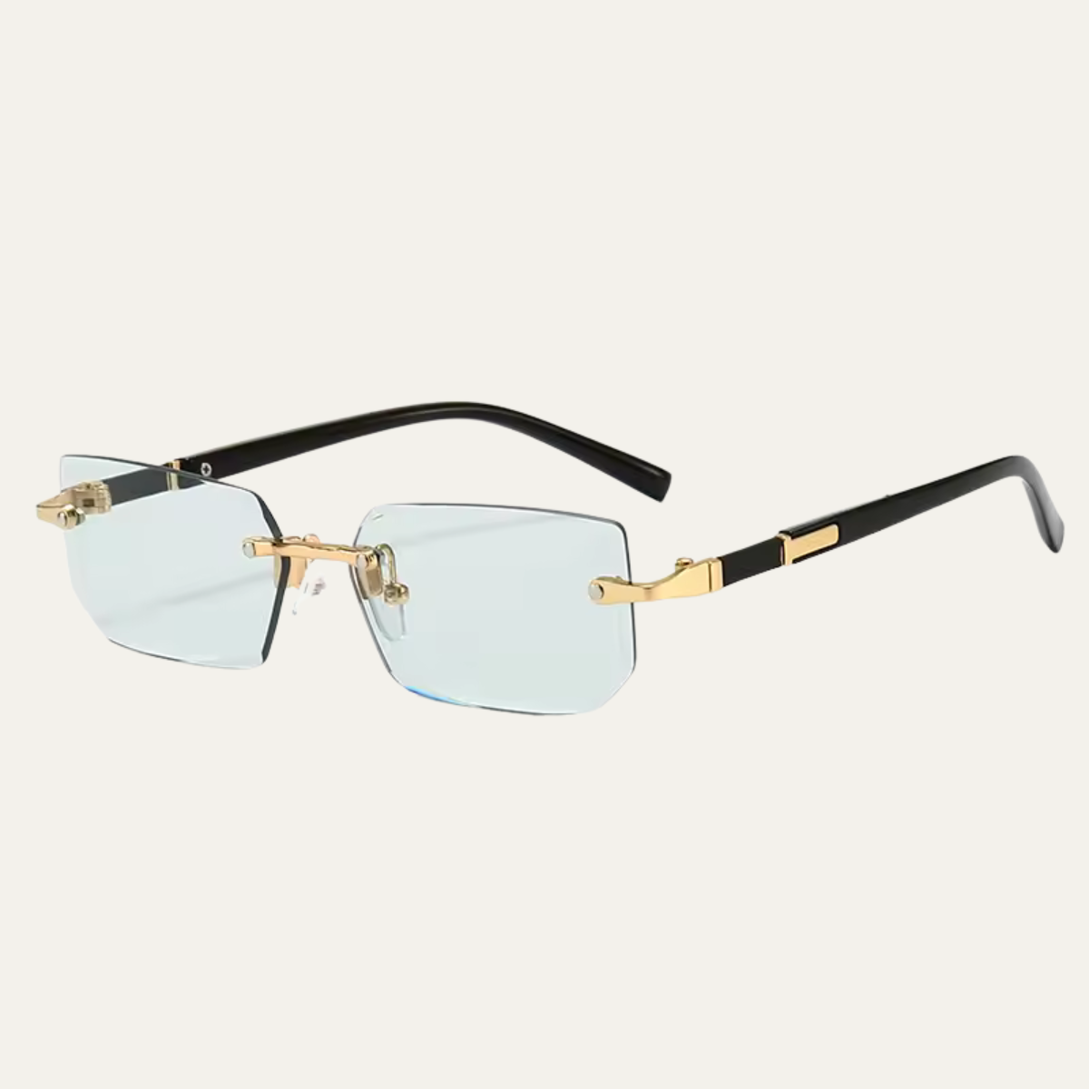 The Highlands Men’s Rimless Rectangle Sunglasses