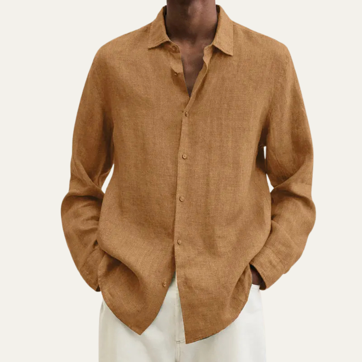 The Rancho Mirage Men’s Classic Breathable Summer Linen Shirt
