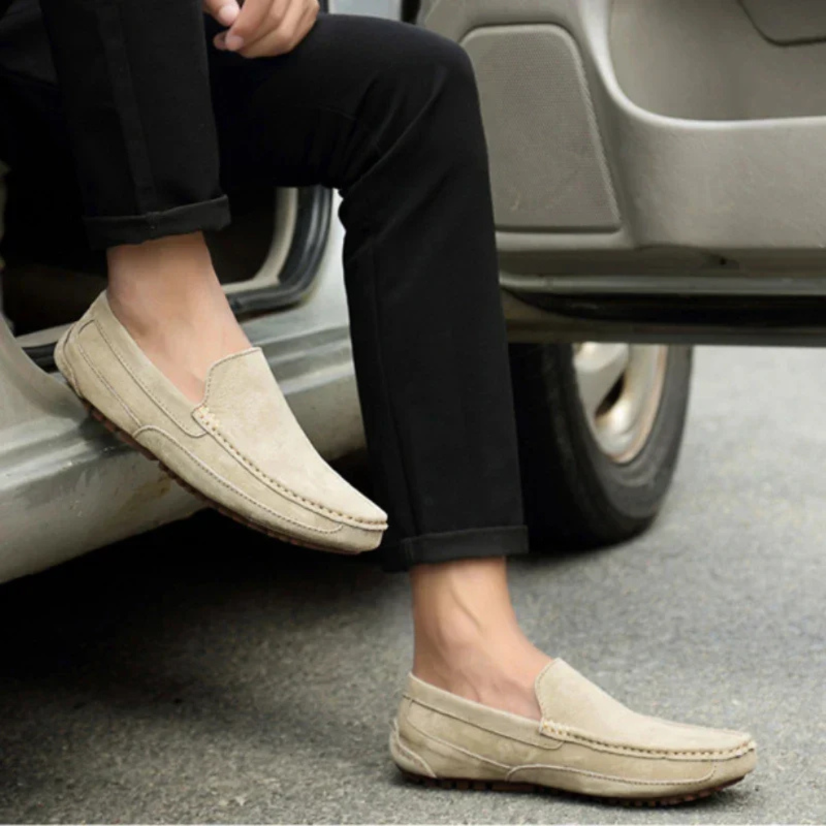 The Birmingham Men's Casual Suede Moccasin Loafers