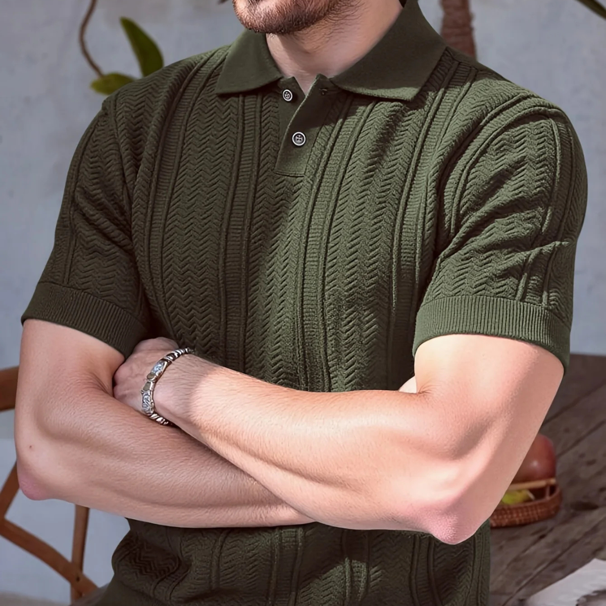 The Brookline Men's Smart Knit Polo Shirt