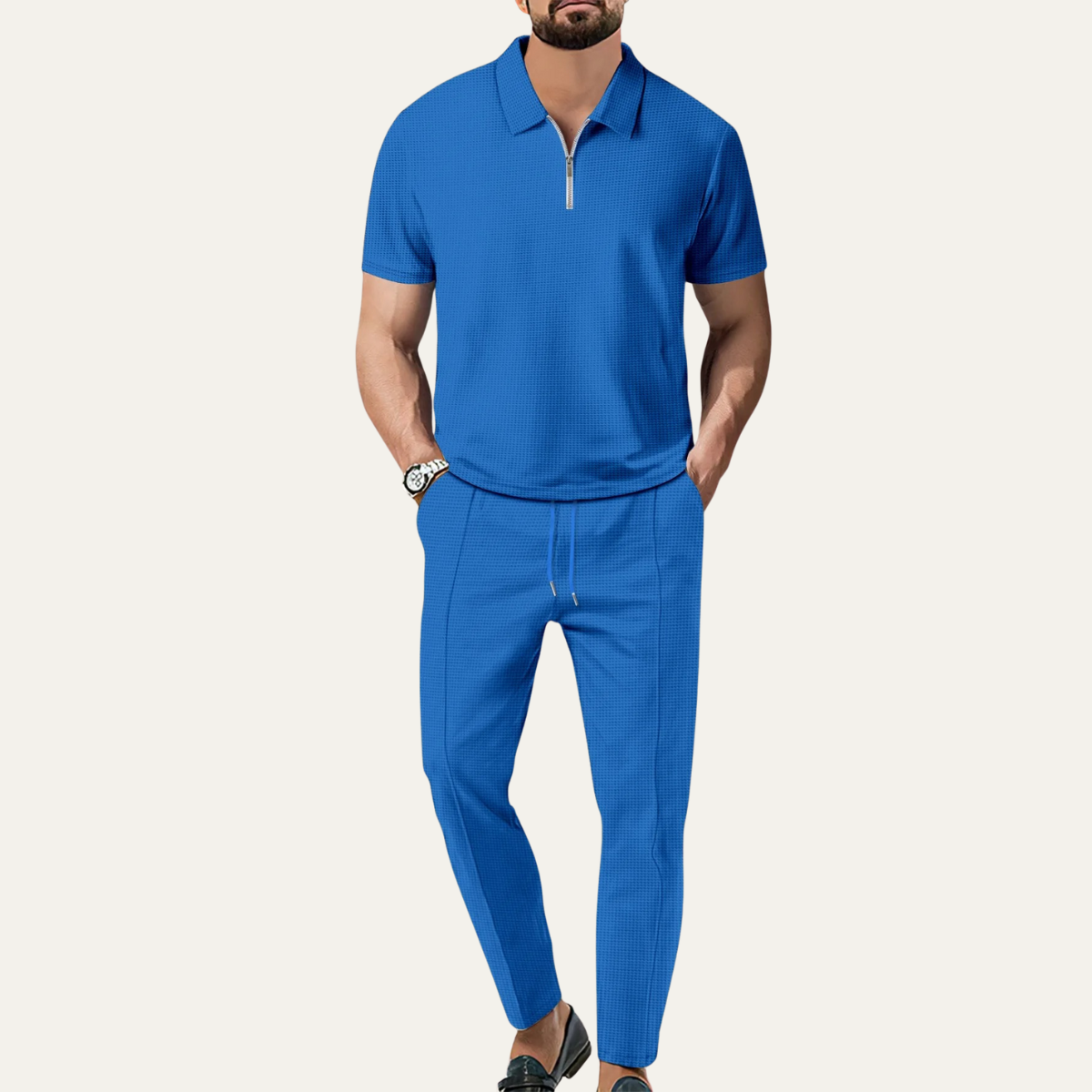 The Bellview Men’s Relaxed Fit Short Sleeve Top & Pants Set