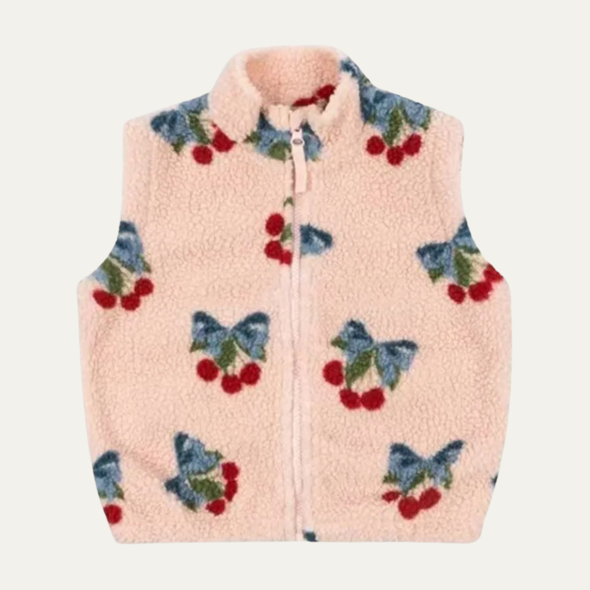 SoHo Kids Zip Up Sherpa Fleece Vest