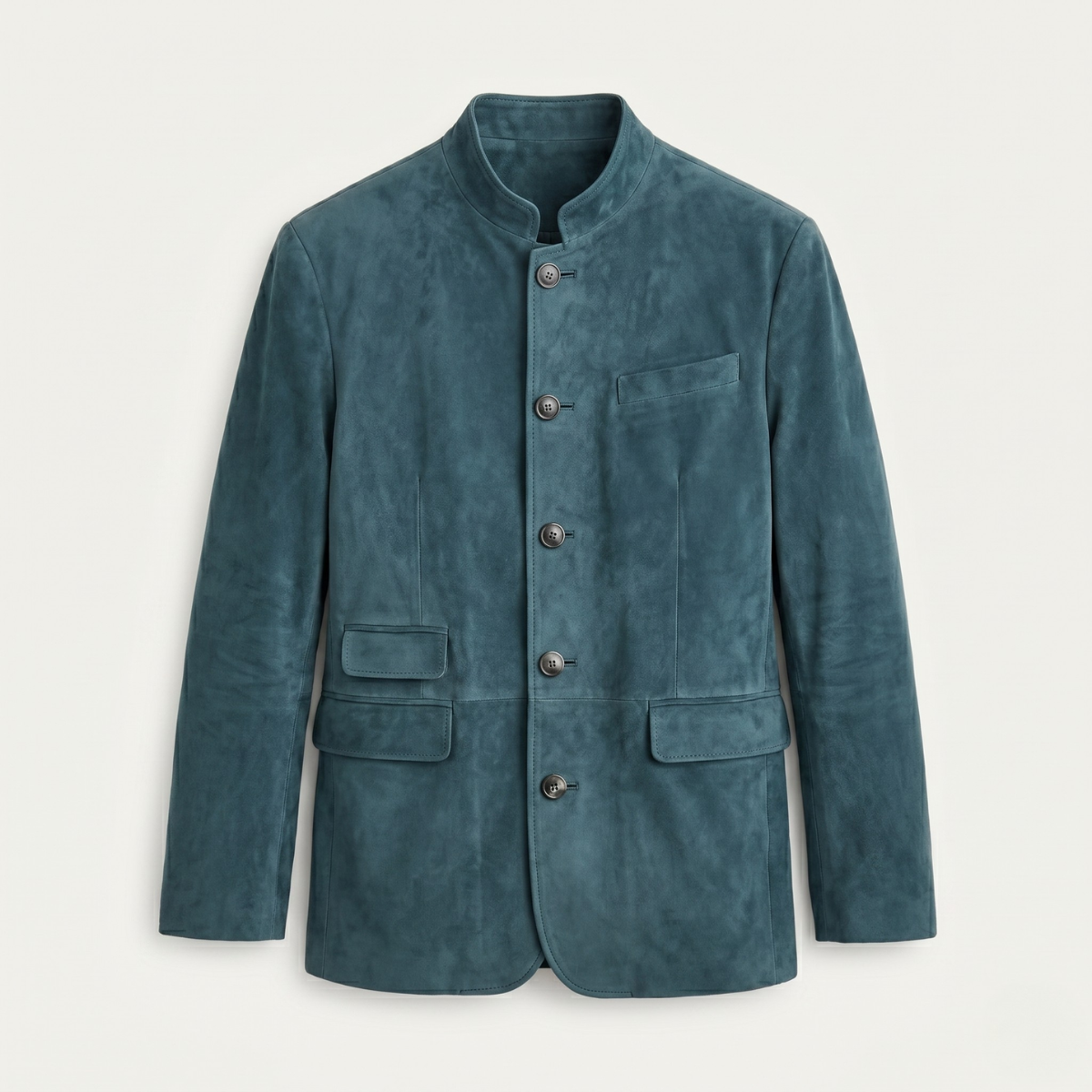 The Belmont Men’s Casual Suede Blazer Jacket – Single Breasted Button Coat