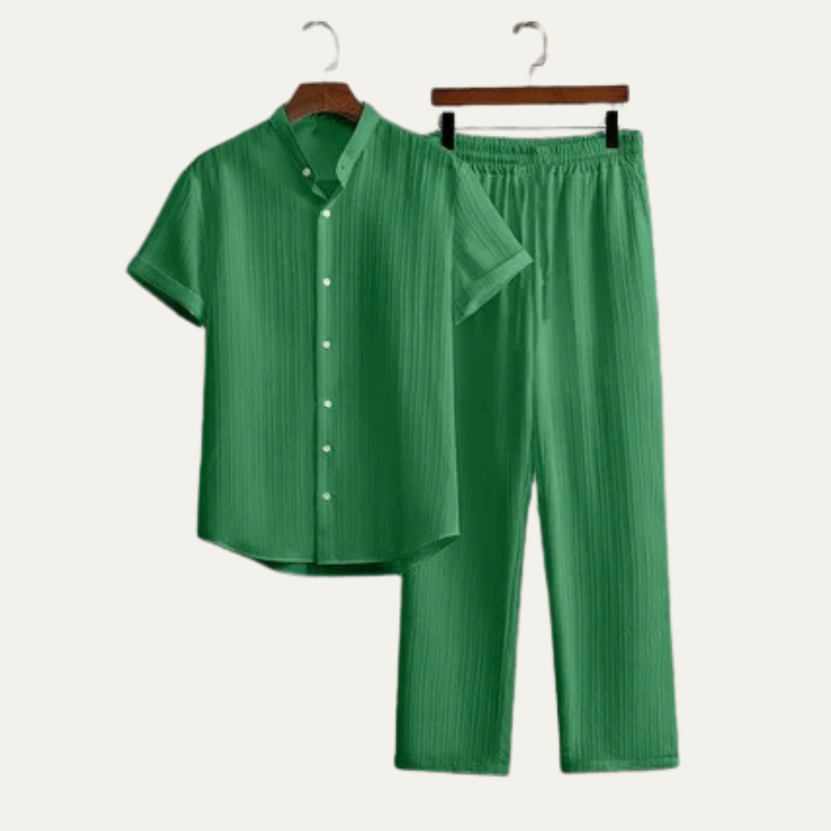 The Oakdale Men’s Casual Trendy Outfit – Short Sleeve Shirt & Pants Set