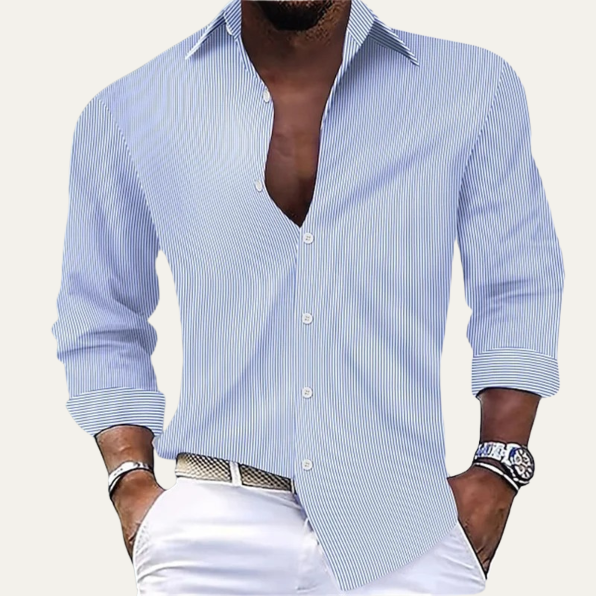 The Jackson Men’s Smart Casual Striped Shirt