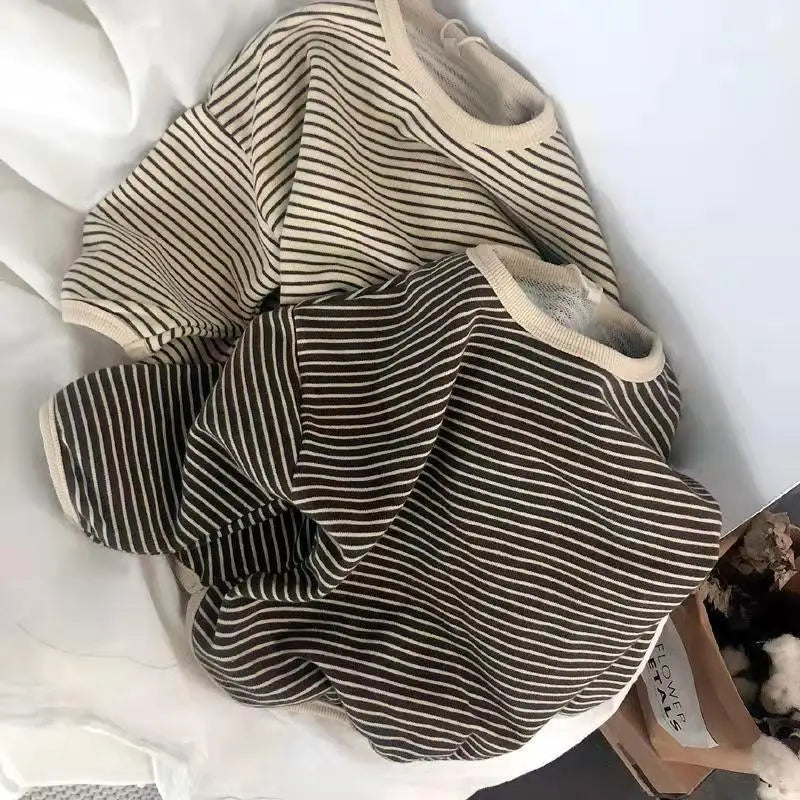 Unisex Cotton Striped Sweatshirt