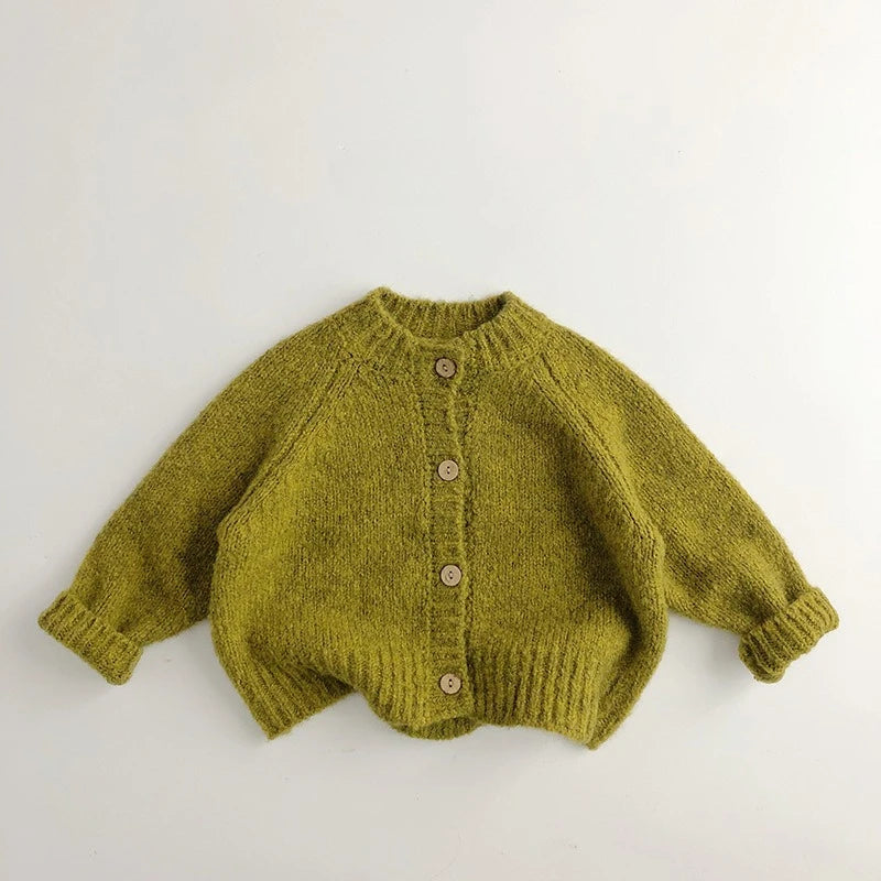 SoHo Kids Chunky Button Up Knit Cardigan