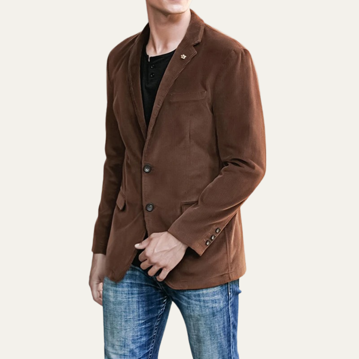 The Ridgewell Men’s Vintage Corduroy Blazer with Elbow Patches