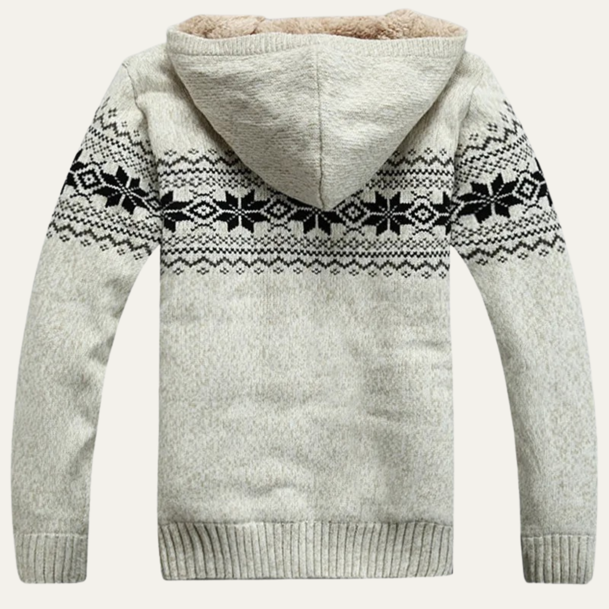 The Porto Azzurro Men’s Knit Zip Up Jacket with Nordic Pattern