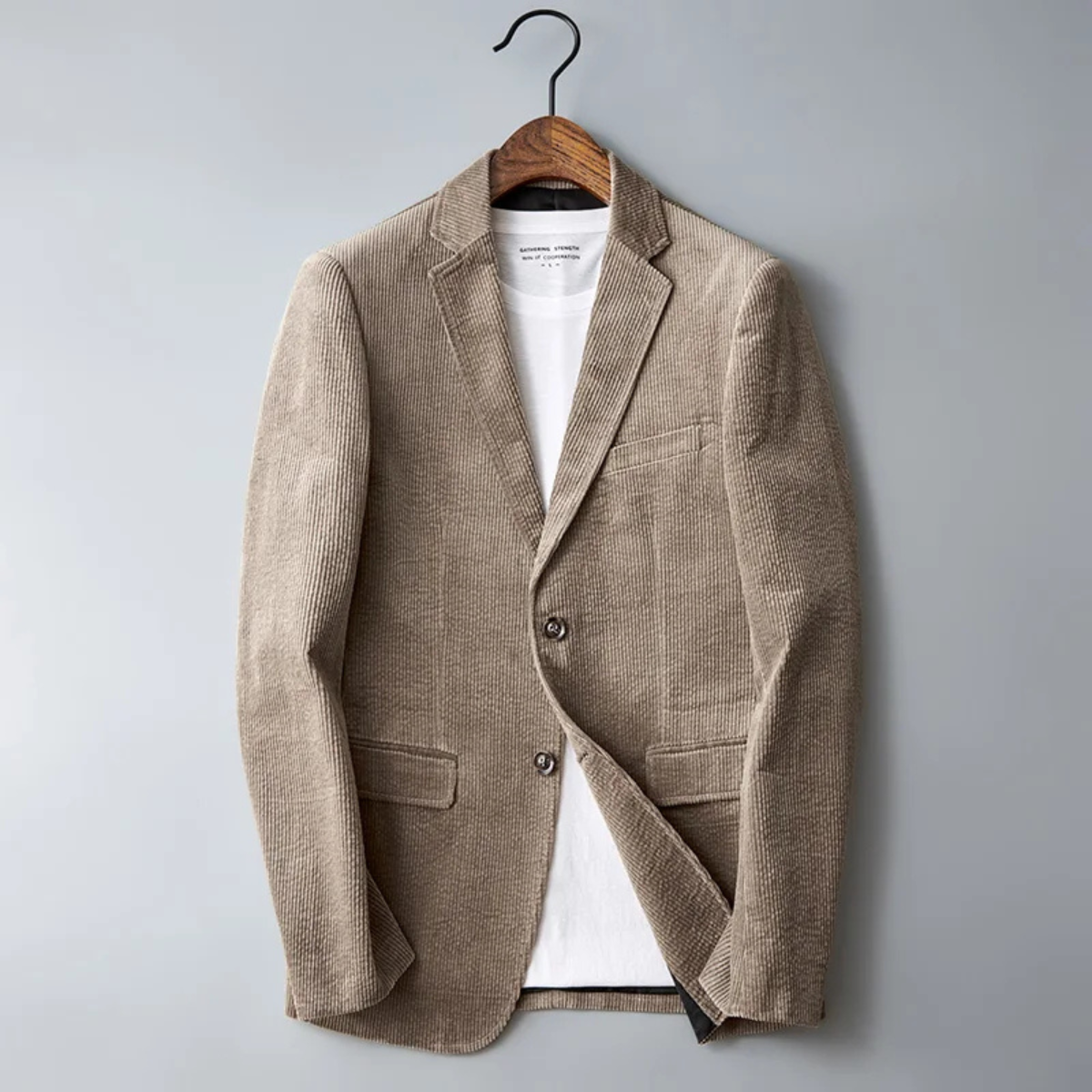 The Ellwood Men’s Casual  Slim Fit Corduroy Blazer Suit Jacket