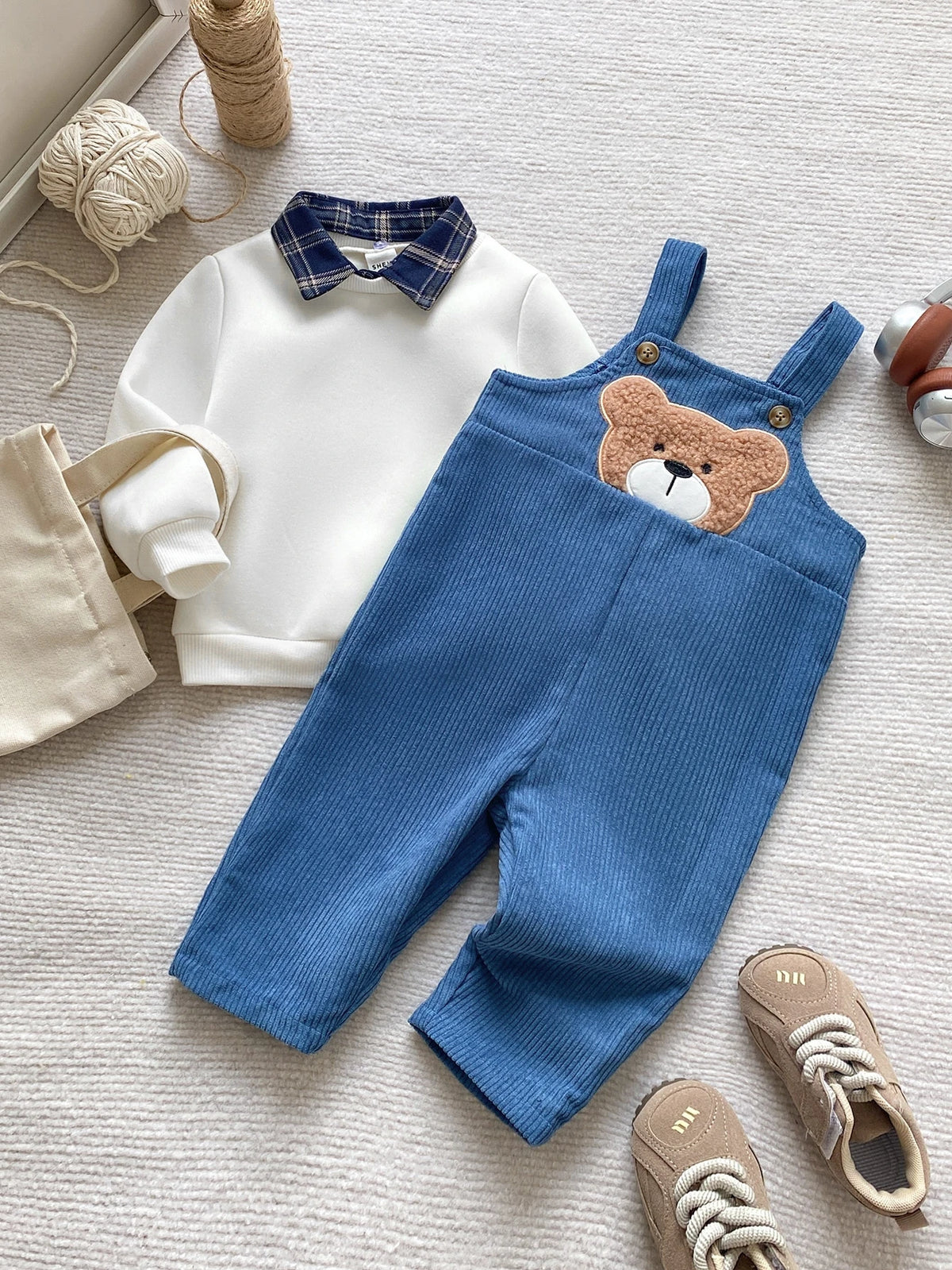 SoHo Kids Casual Bib Corduroy Overalls