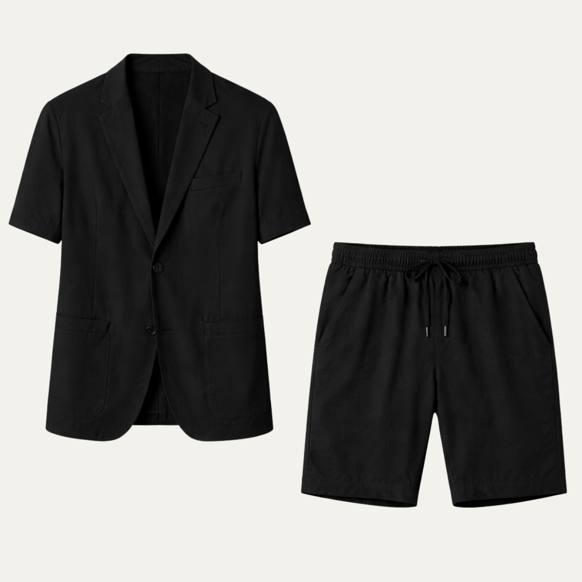 The Riverwood Men’s Cotton Blend Linen Shirt & Shorts Set