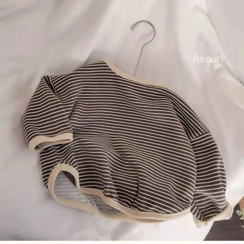 Unisex Cotton Striped Sweatshirt