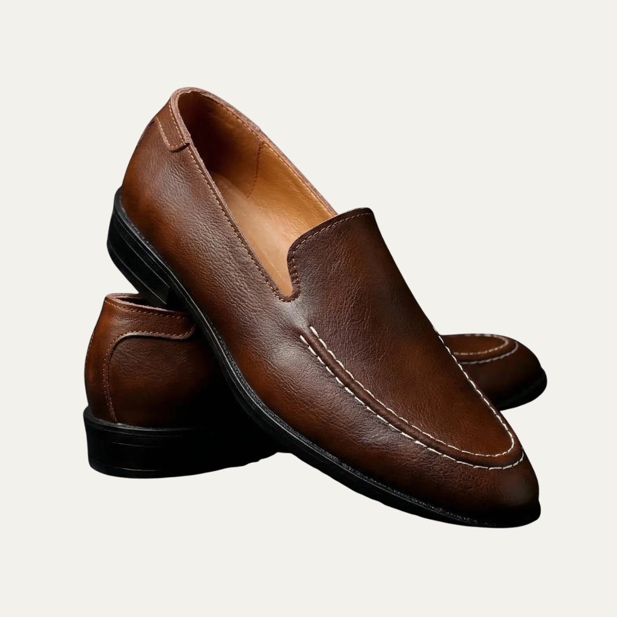 The Galveston Men's Lightweight Slip On Leather Loafers