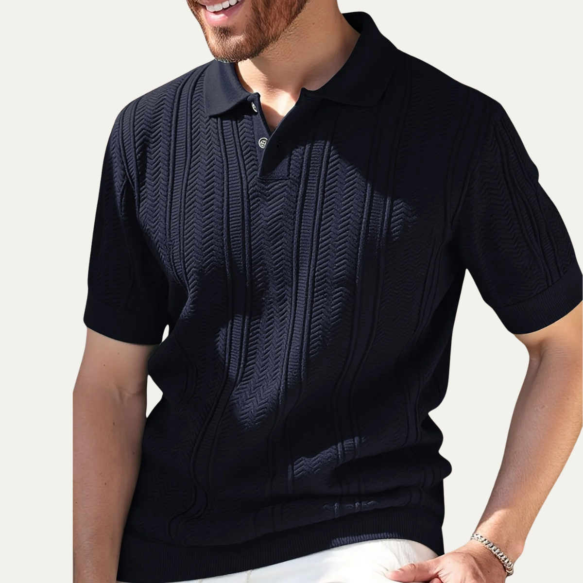 The Brookline Men's Smart Knit Polo Shirt