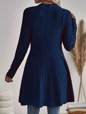 Women's Trendy Ribbed V Neck Long Cardigan