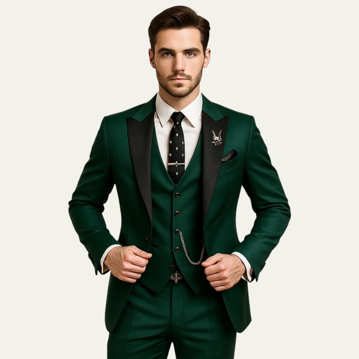 The Senigallia Men’s 3 Piece Suit Set – Blazer, Waistcoat & Pants