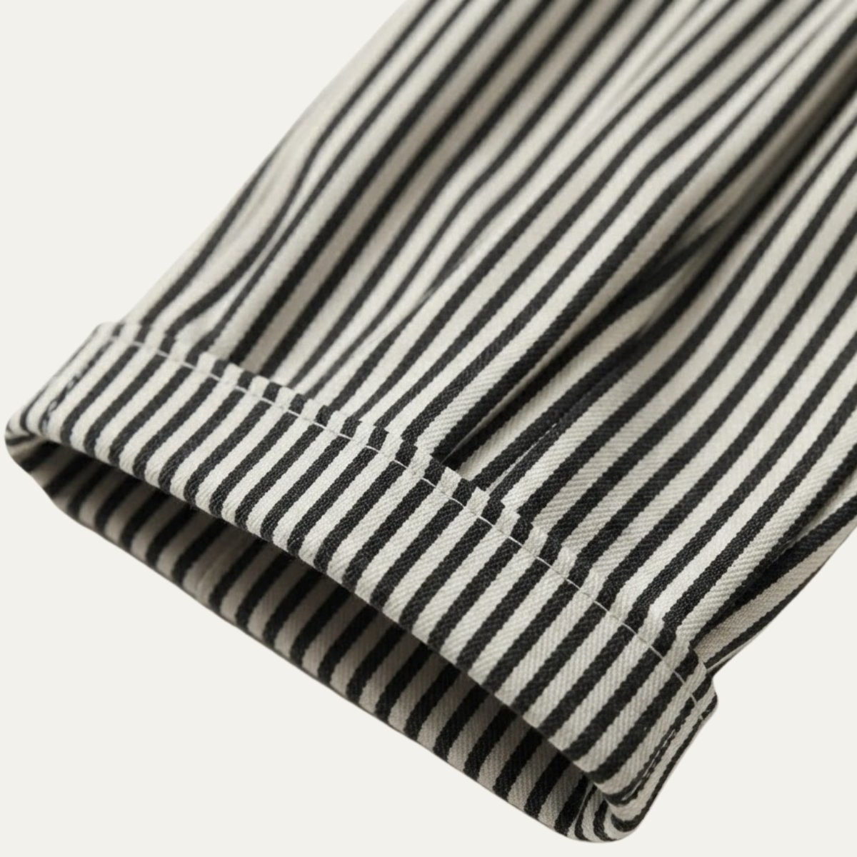 The Georgetown Men’s Striped Straight Leg Smart Casual Dress Pants - Black