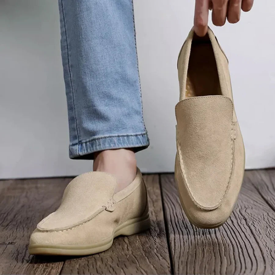 The Lago Men's Vintage Suede Slip On Loafers