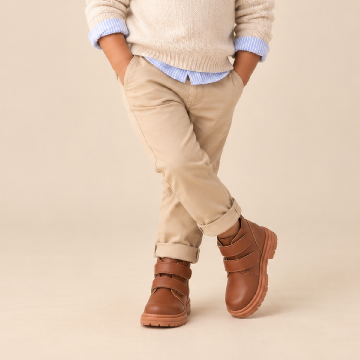 SoHo Kids Hook & Loop Ankle Boots