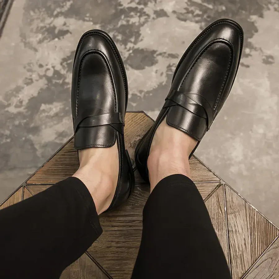 The Adriatic Men's Elegant Leather Penny Loafers