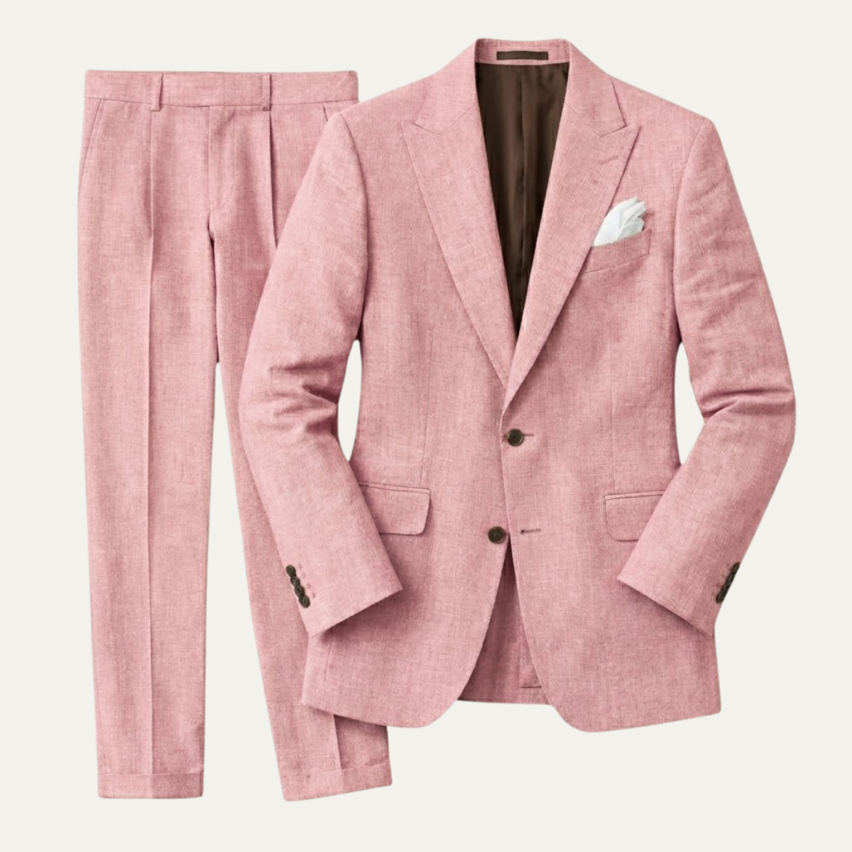 The Hillford Men’s Linen Slim Fit 2 Piece Suit – Blazer and Pants