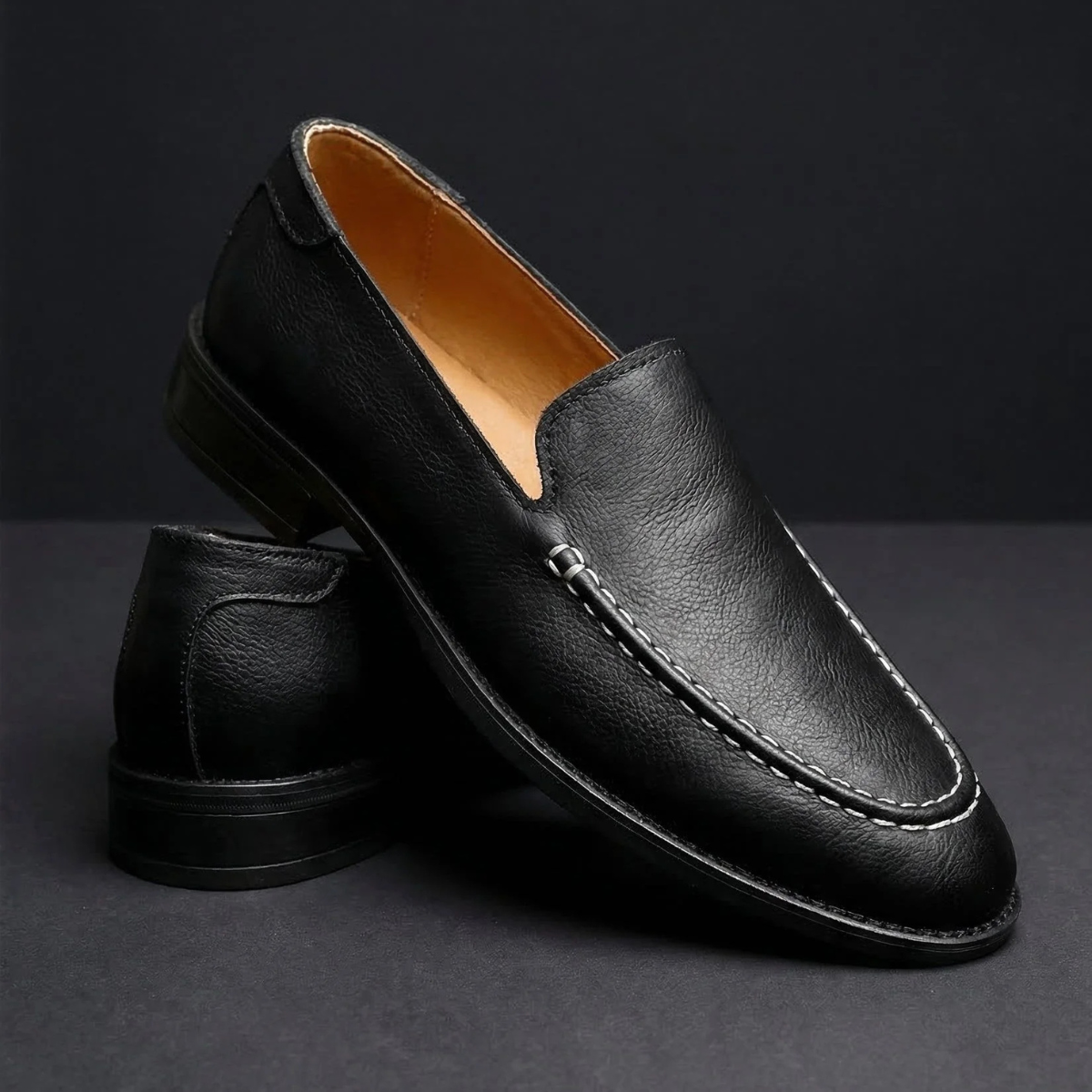 The Galveston Men's Lightweight Slip On Leather Loafers