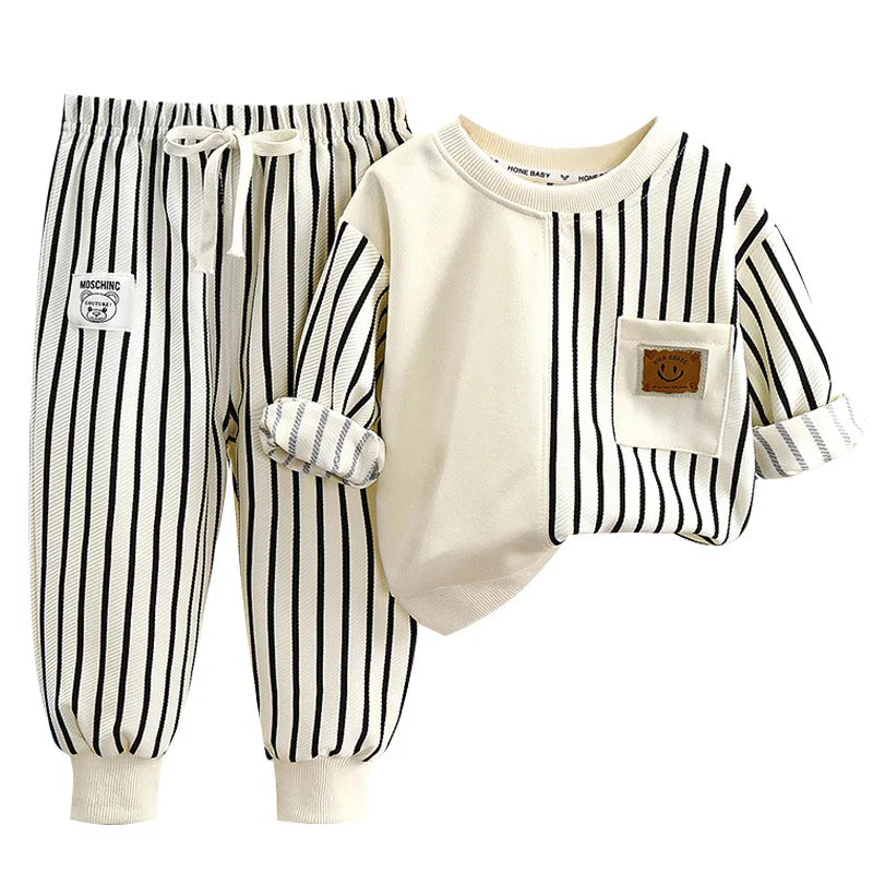 Striped Sweatshirt & Jogger Pants Set