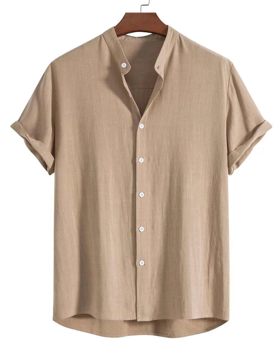 The Brentwood Men's Short Sleeve Linen Shirt & Drawstring Pants Set