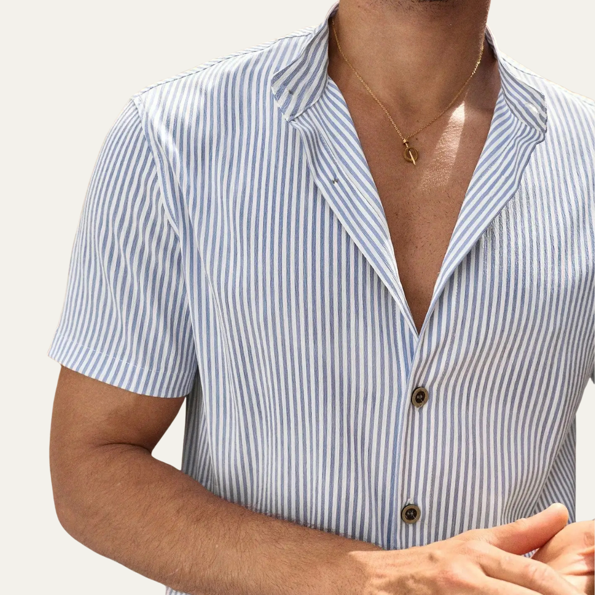 The Beacon Hill Men's Striped Button Down Beach Shirt