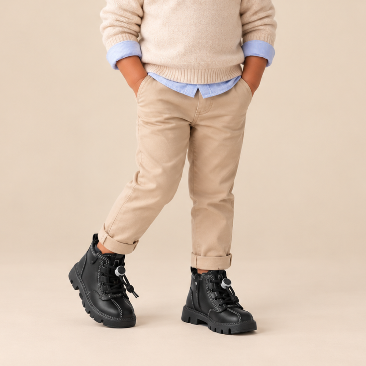SoHo Kids Casual Lug Sole Ankle Boots