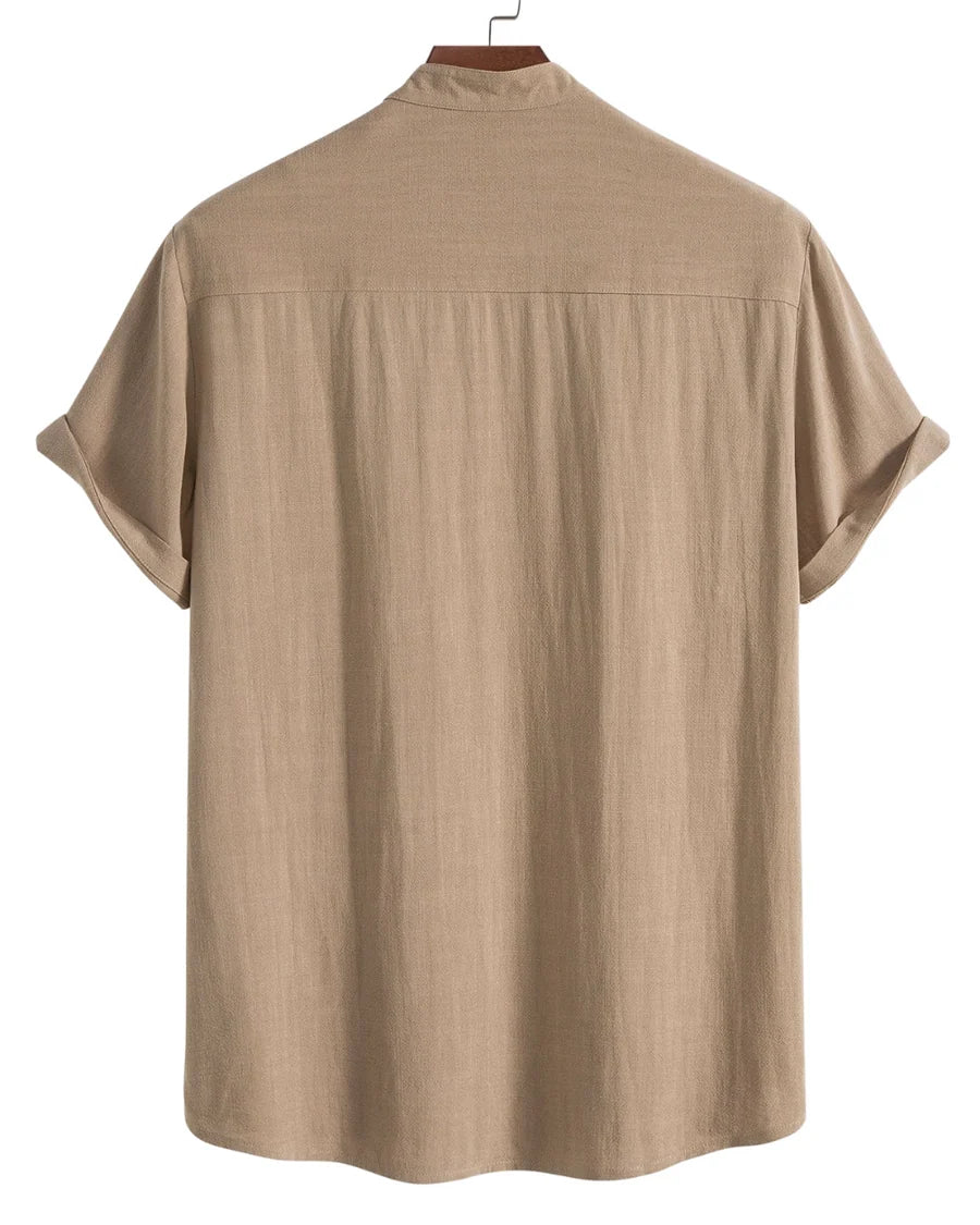 The Brentwood Men's Short Sleeve Linen Shirt & Drawstring Pants Set