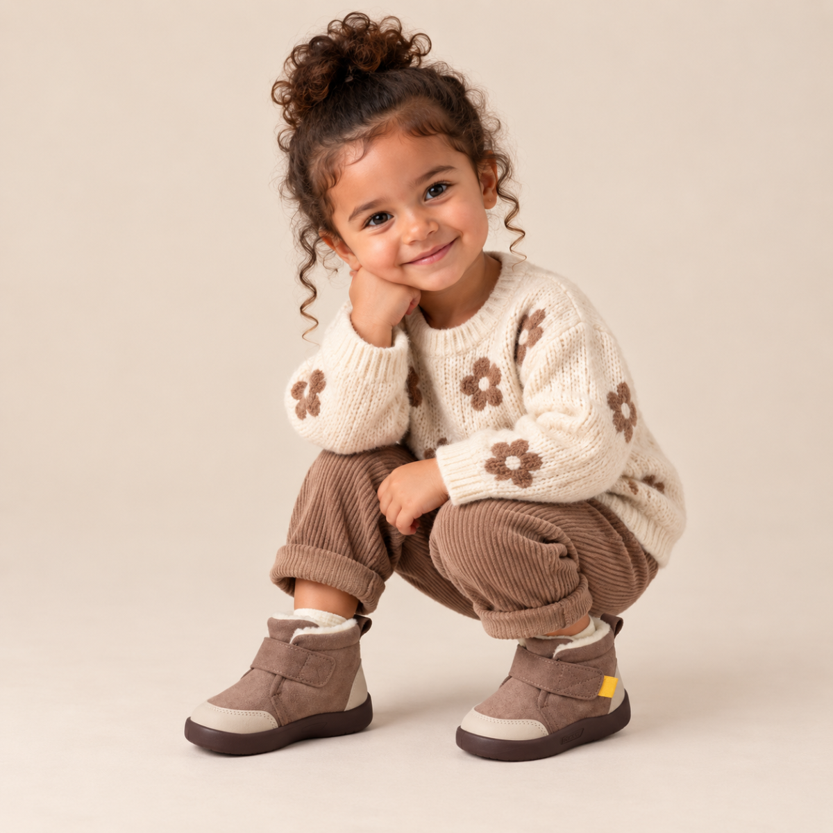SoHo Kids Hook & Loop Fleece Lined Winter Boots
