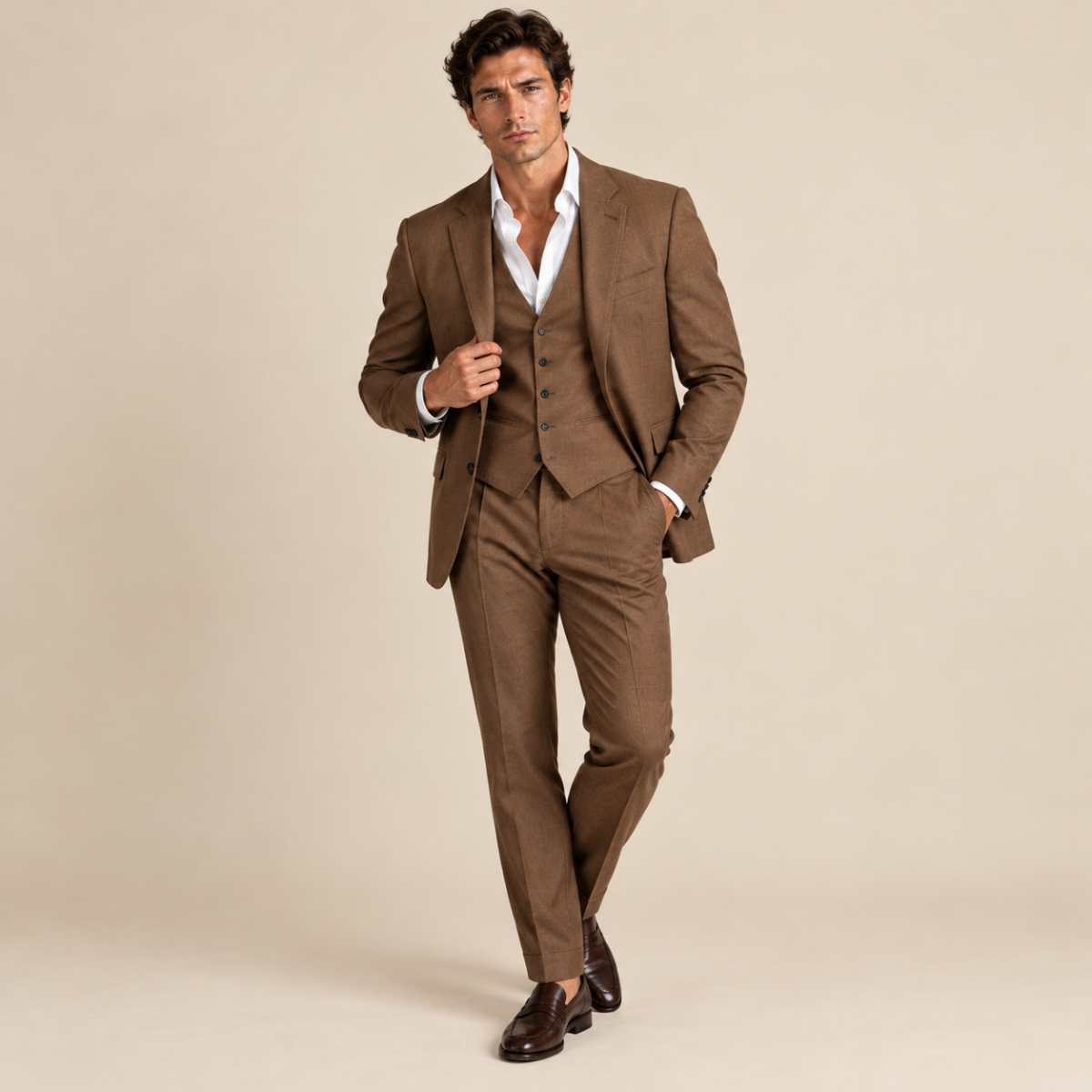 The Oakridge Men’s 3 Piece Linen Suit – Classic Breathable Summer Set