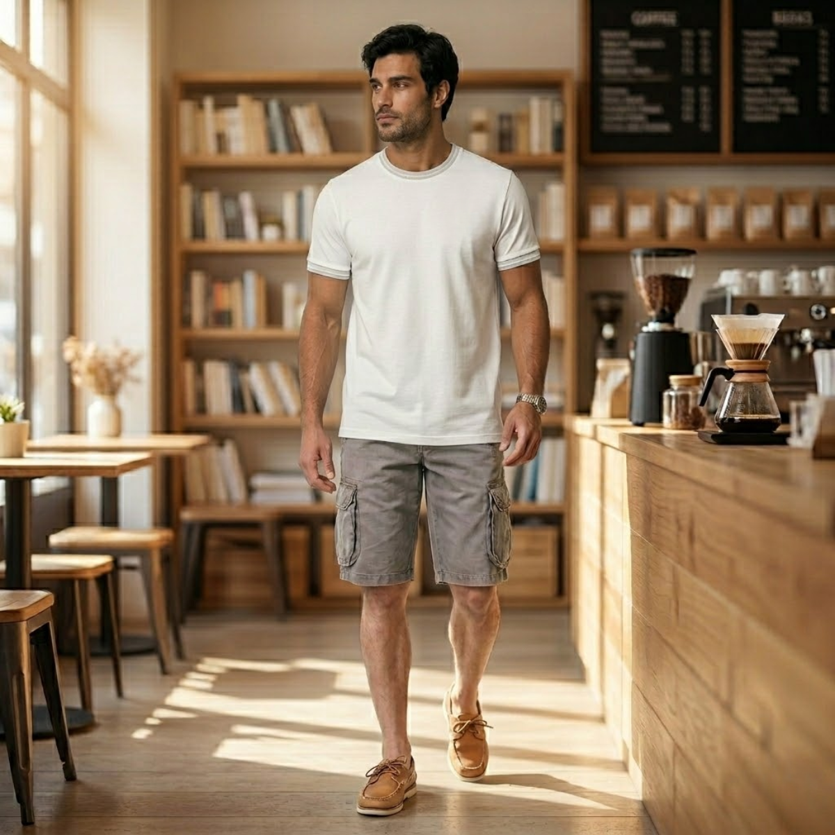 The Harrington Men’s Multi Pocket Tactical Cargo Shorts with Belt