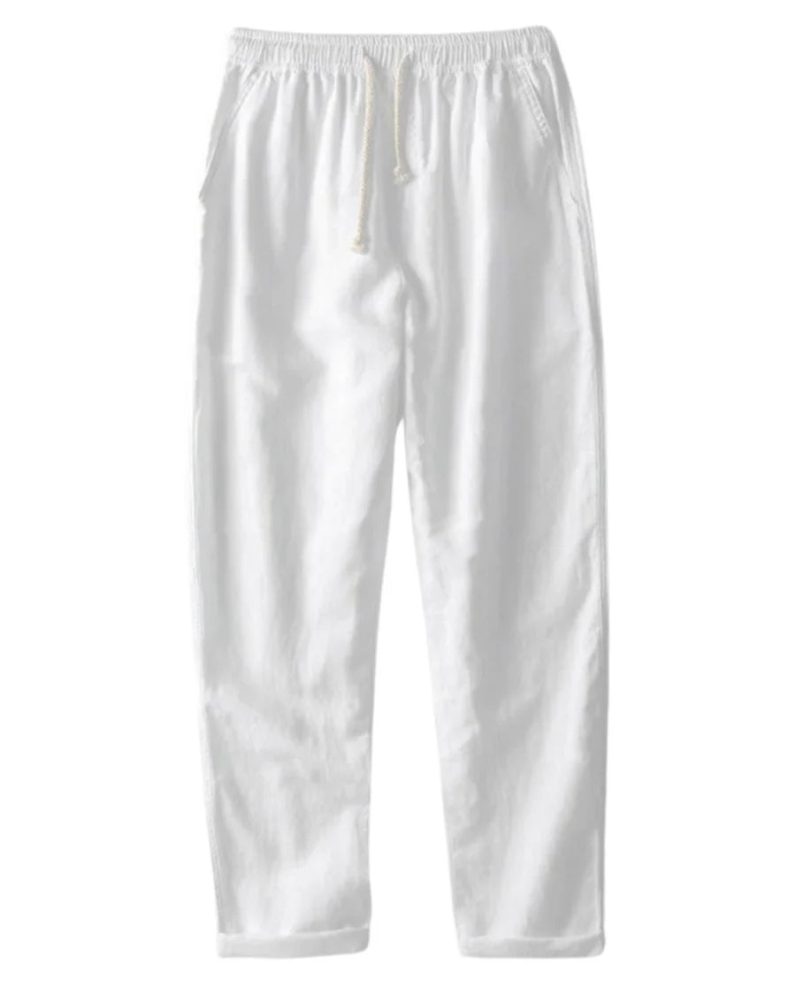 The Brentwood Men's Short Sleeve Linen Shirt & Drawstring Pants Set