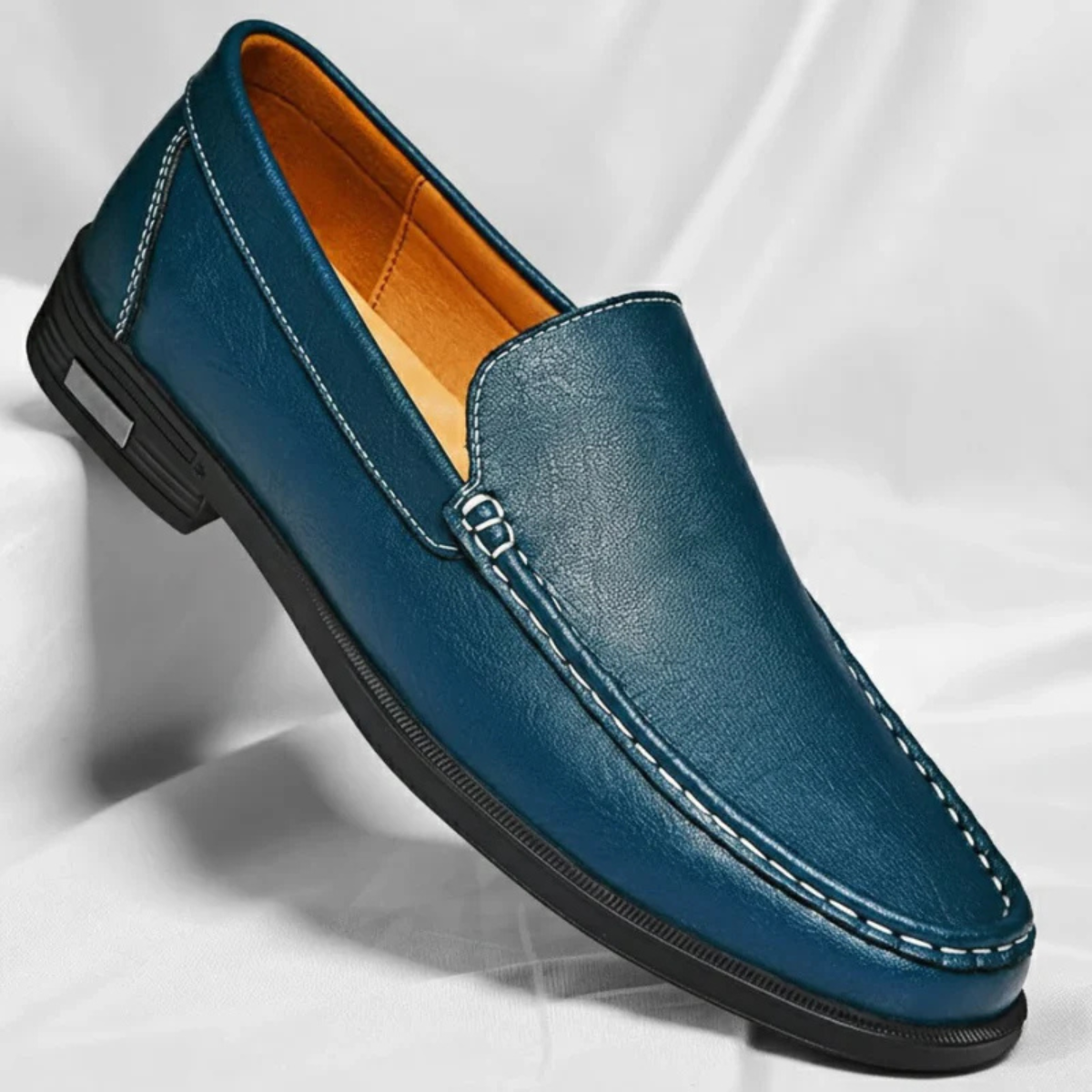 The El Paso Men's Classic Leather Slip On Loafers