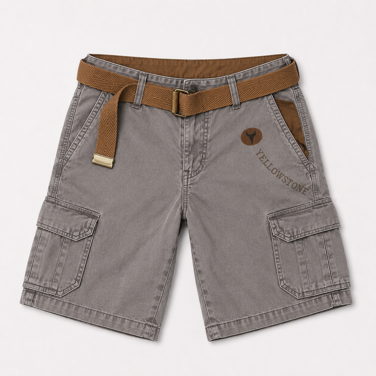 The Harrington Men’s Multi Pocket Tactical Cargo Shorts with Belt