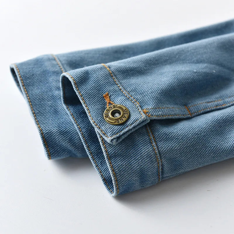 Baby Boys Distressed Button Up Denim Jacket