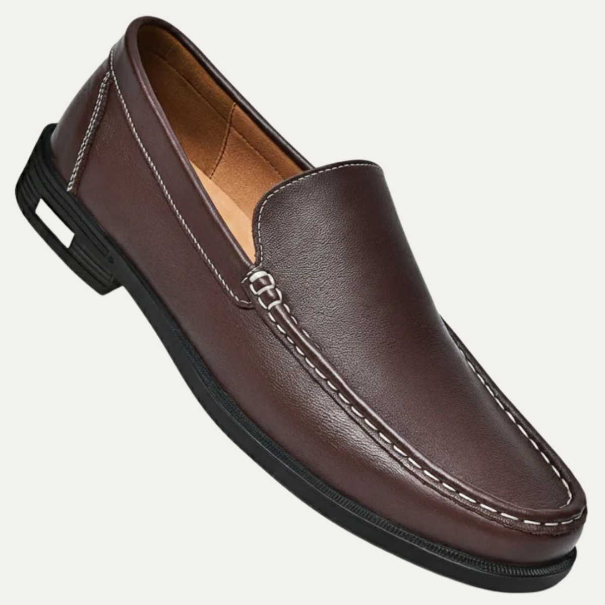 The El Paso Men's Classic Leather Slip On Loafers