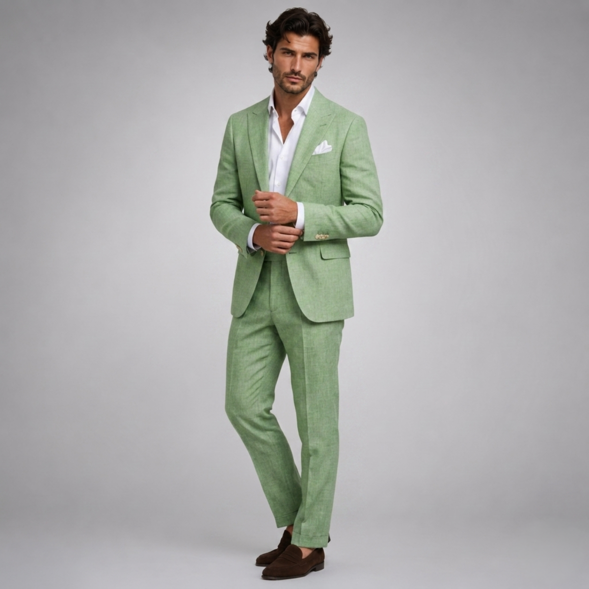 The Hillford Men’s Linen Slim Fit 2 Piece Suit – Blazer and Pants