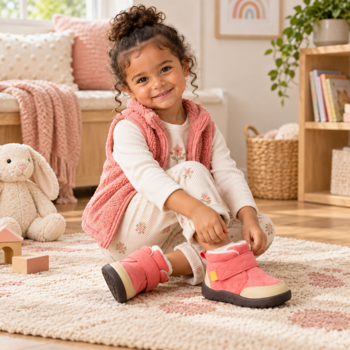 SoHo Kids Hook & Loop Fleece Lined Winter Boots